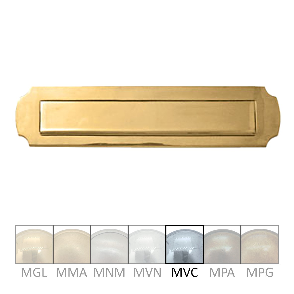 Briefklappe Messing MVC 335 x 80mm Serie BK009 Bild1