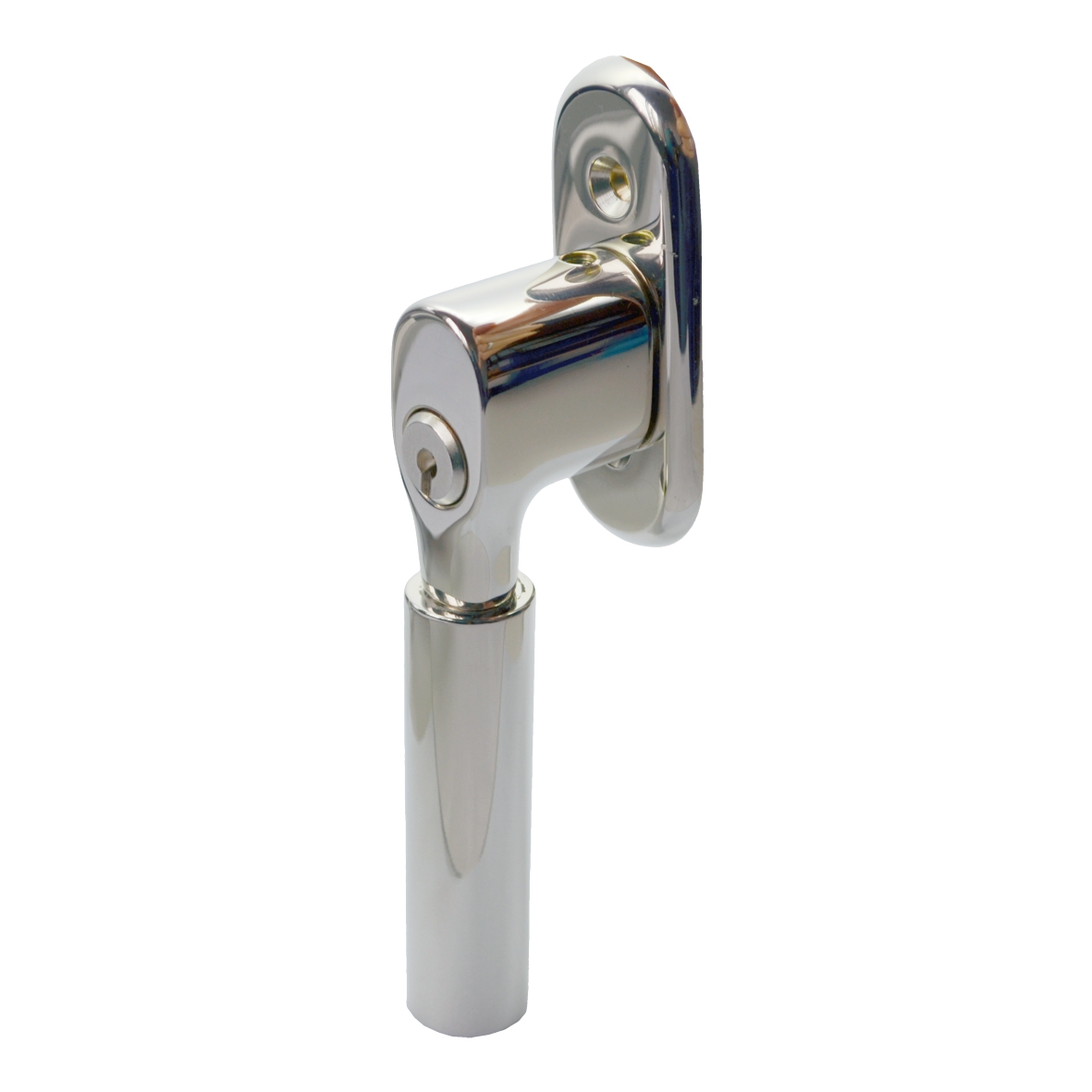 Abschließbare Fenstergriff in Nickel 129 mm, Bauhaus - Stil Bild1