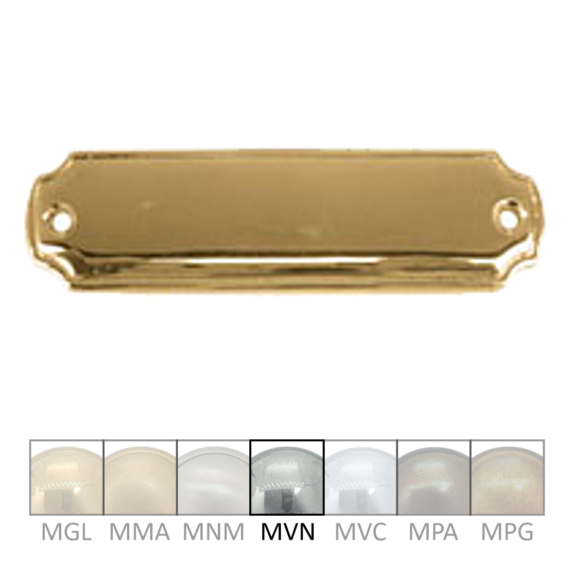 Namensschild Messing MNI 100x27mm Serie NS009 Bild1