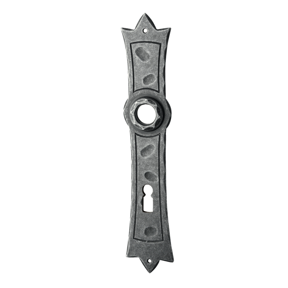 Zimmertürschild Dist. 72 mm BB, Eisen schwarz passiviert L x B