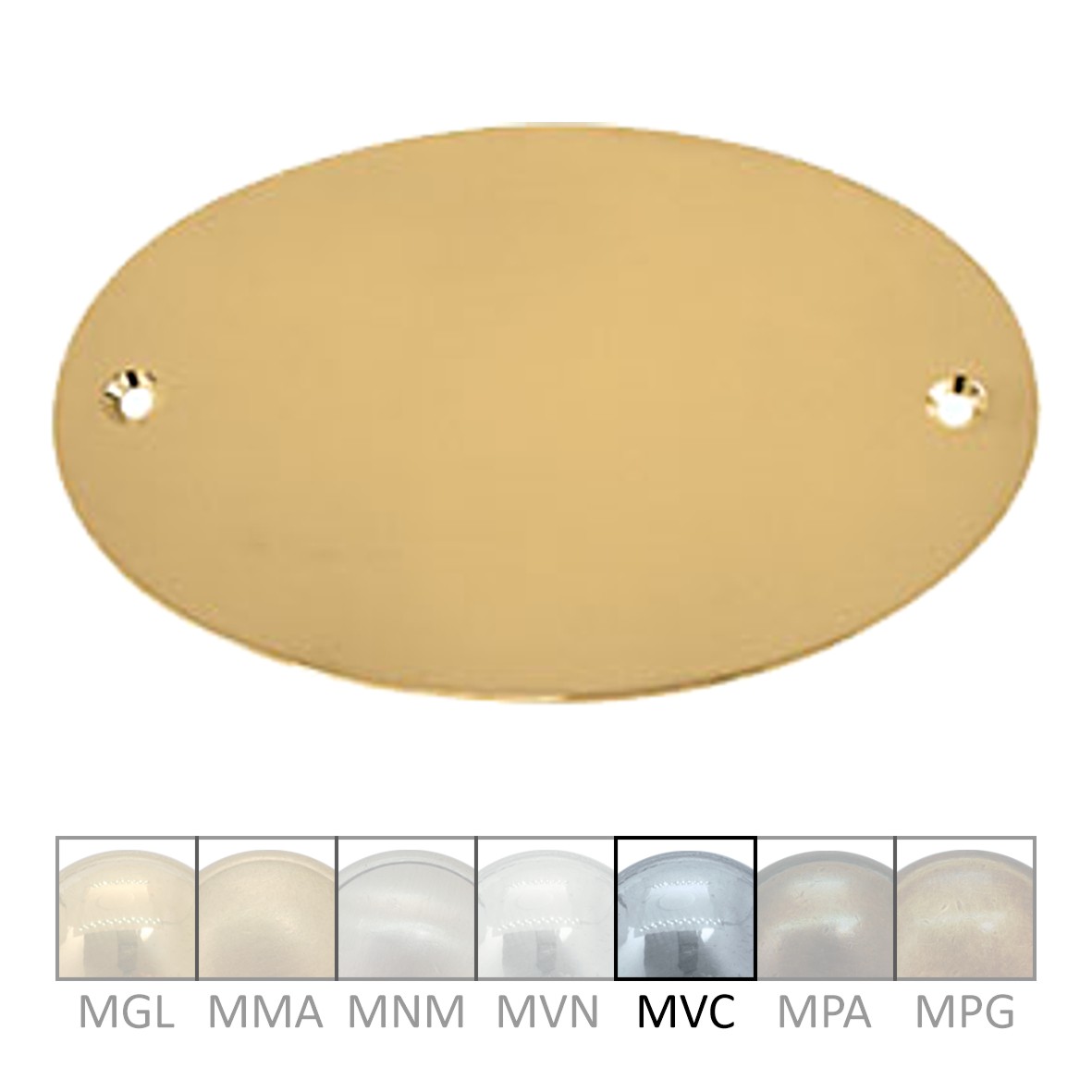 Namensschild Messing MVC 122x80mm Serie NS005 Bild1