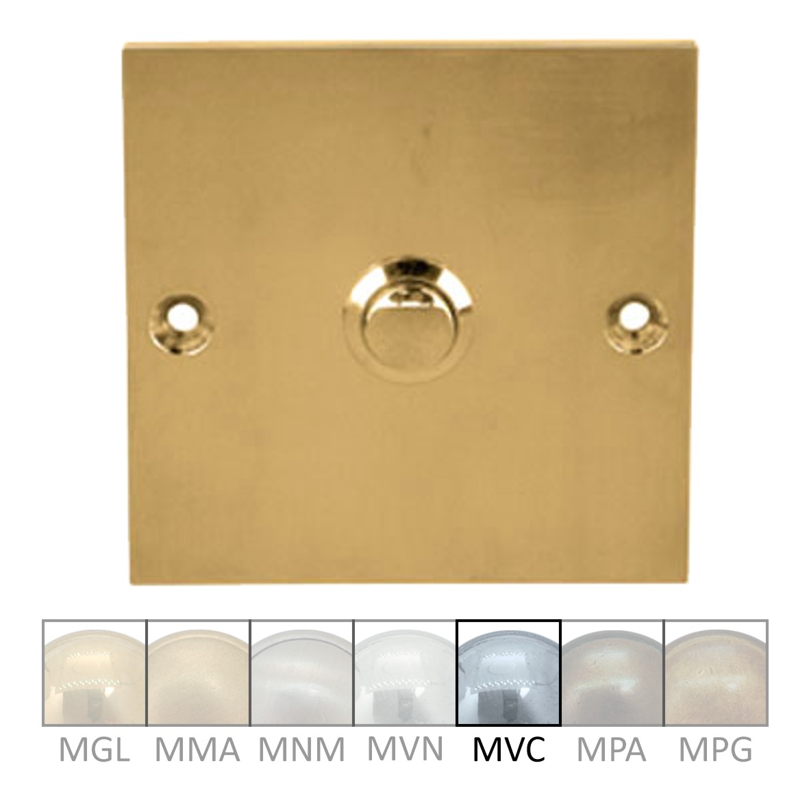 Klingelrosette Messing MVC 75x75mm Serie KR013 Bild1