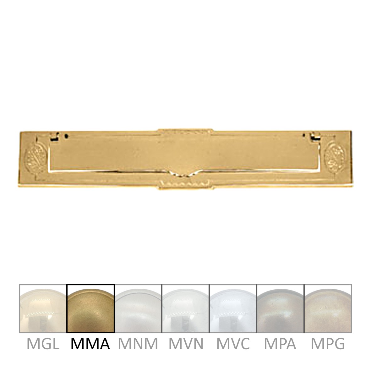 Briefklappe Messing MMA 315 x 65mm Serie BK006 Bild1