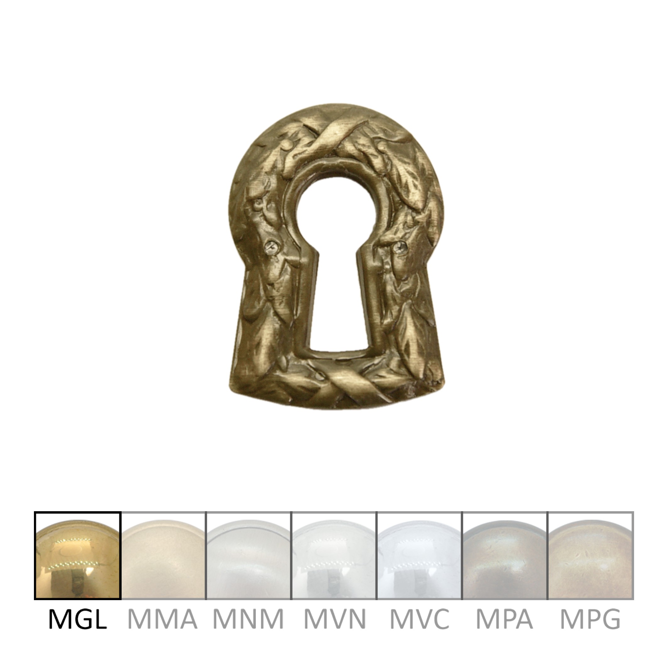 Schlüsselbuchsen in Messing mit versch. Oberflächen erhältlich. Größe Klassizismus/ Historismus Schlüsselbuchse Messing MGL 16mm Serie KL002 Bild1