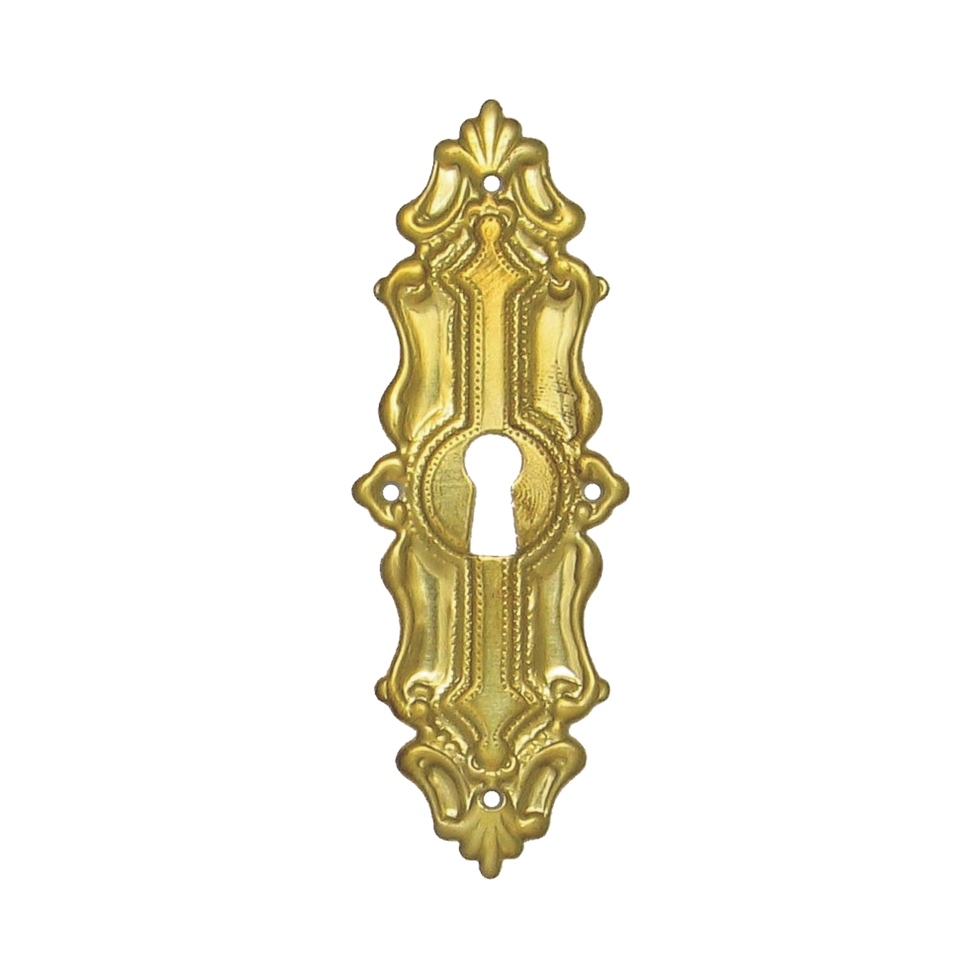 Historismus Möbelschild Messing MMA 34 x 94mm mit Schlüsselloch Serie HI001 Bild1