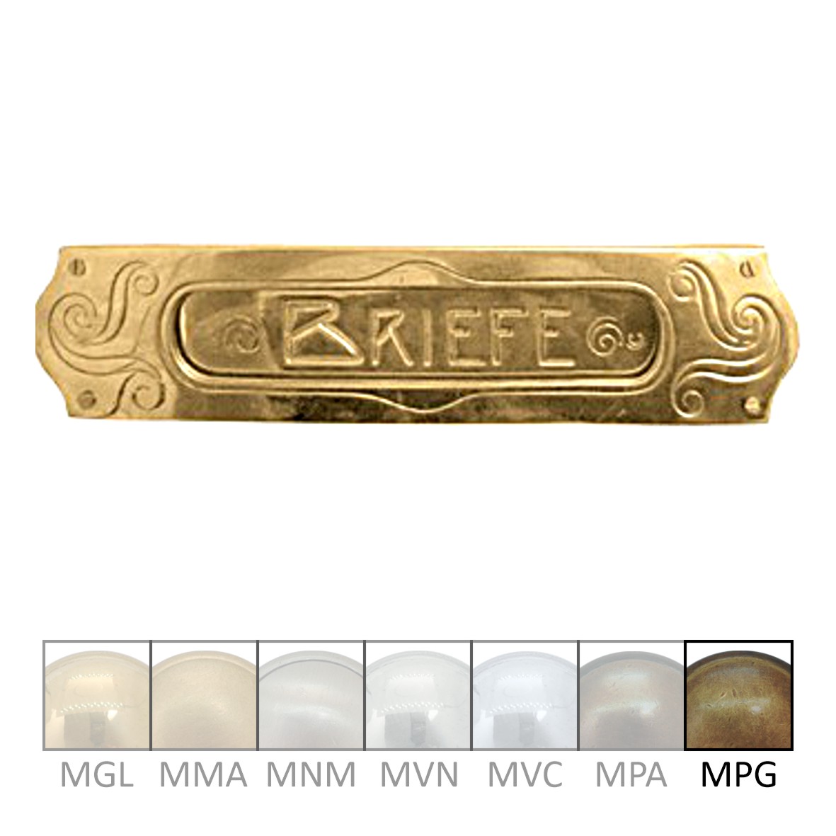 Briefklappe Material Briefklappe Messing BK005-150C-MPG-265-60 Bild1