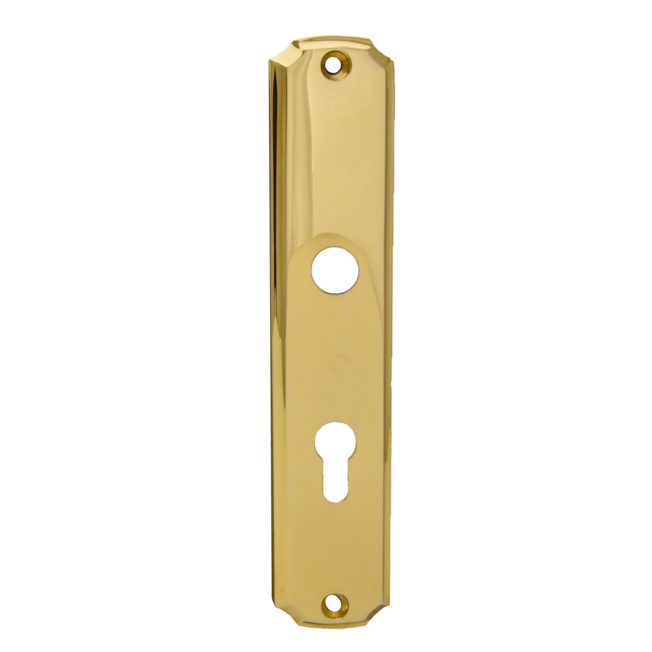 Sicherheitstürschild Innen Dist. 72 mm PZ, Messing glänzend L x B