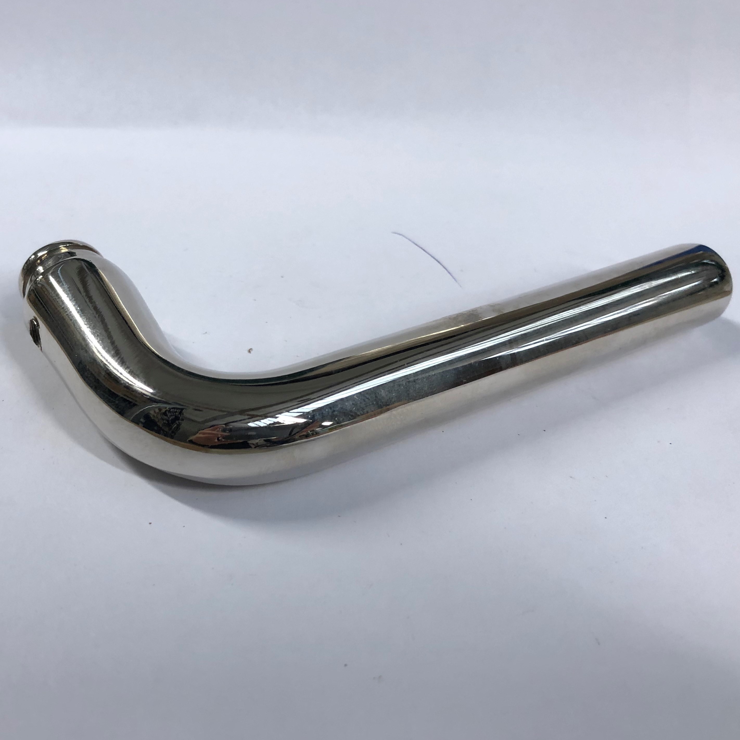 Türdrücker L-Form Messing verchromt Grifflänge 115 mm Bild1