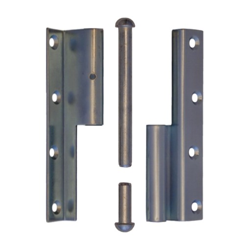 Türaufschraubband loser Stift 140mm kantig links - Eisen verzinkt Serie TB002 Bild1