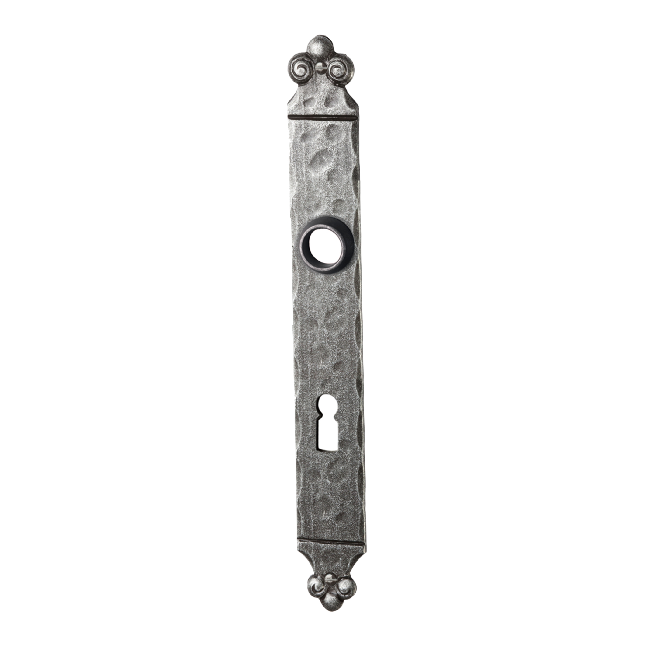 Zimmertürschild Dist. 72 mm BB, Eisen schwarz passiviert L x B