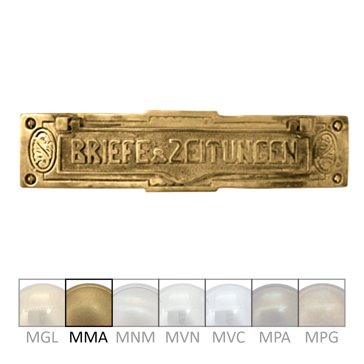 Briefklappe Messing MMA 228 x 66mm Serie BK004 Bild1