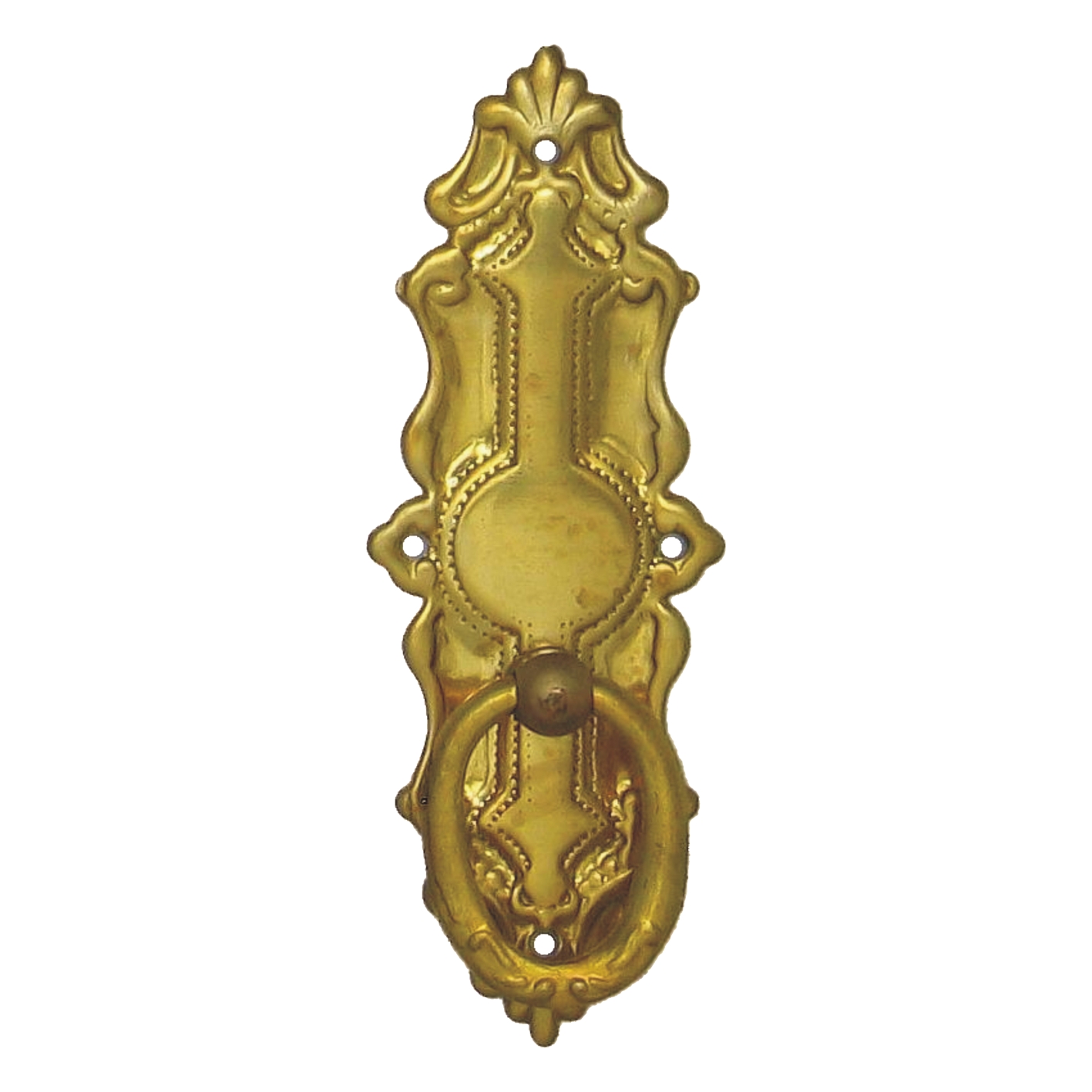 Historismus Möbelschild geprägt Messing MMA 34 x 94mm mit Griff Serie HI001 Bild1