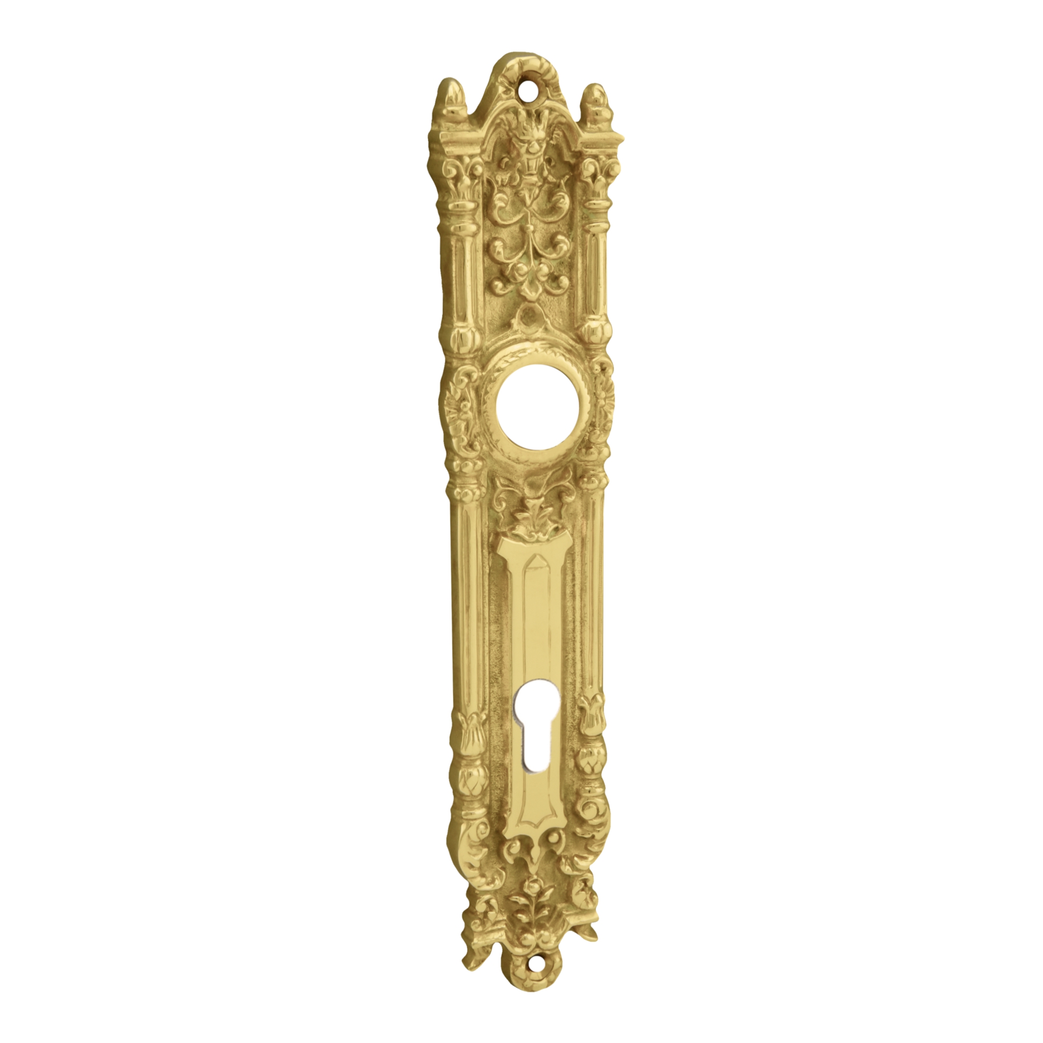 Sicherheitstürschild Innen, Dist. 92 mm PZ, Messing MGL, Innen 280 x 53 x 8 mm der Serie TS108 Bild1