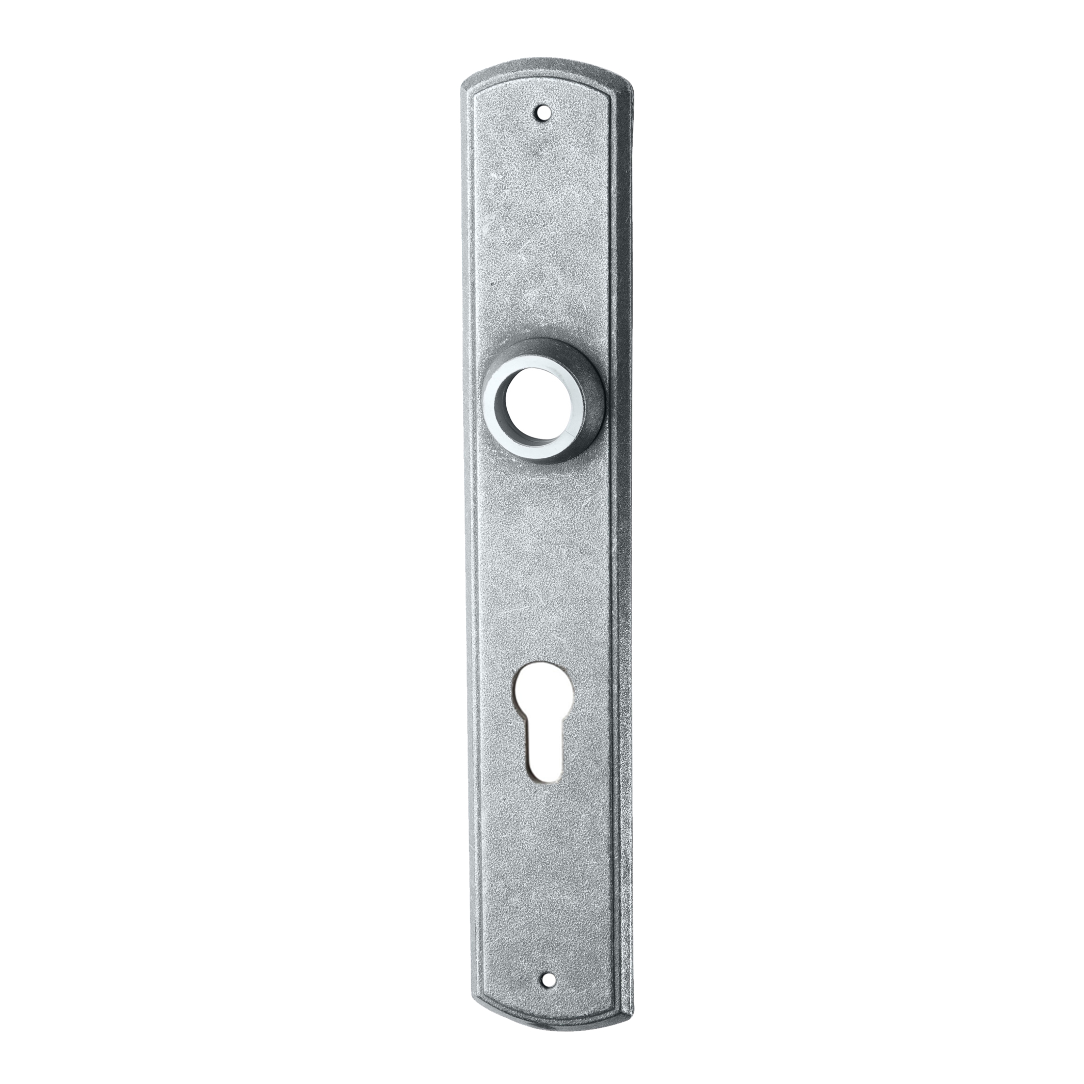 Zimmertürschild Dist. 72 mm PZ Eisen thermopatiniert ® L x B