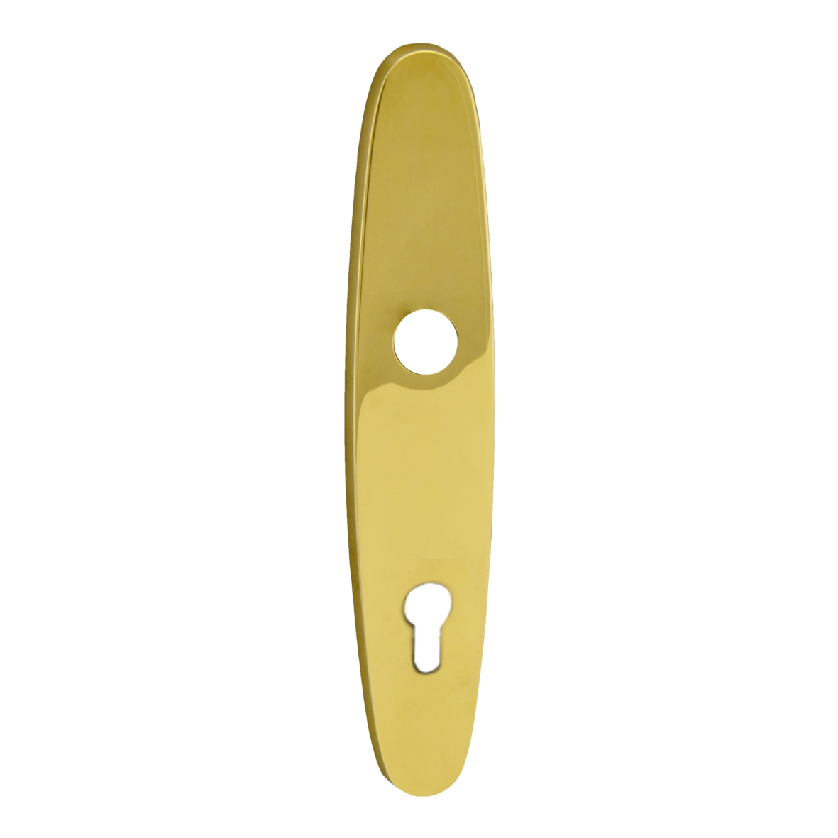 Sicherheitstürschild Außen, Dist. 72 mm PZ, Messing MGL, 225 mm x 44 mm der Serie TS019 Bild1