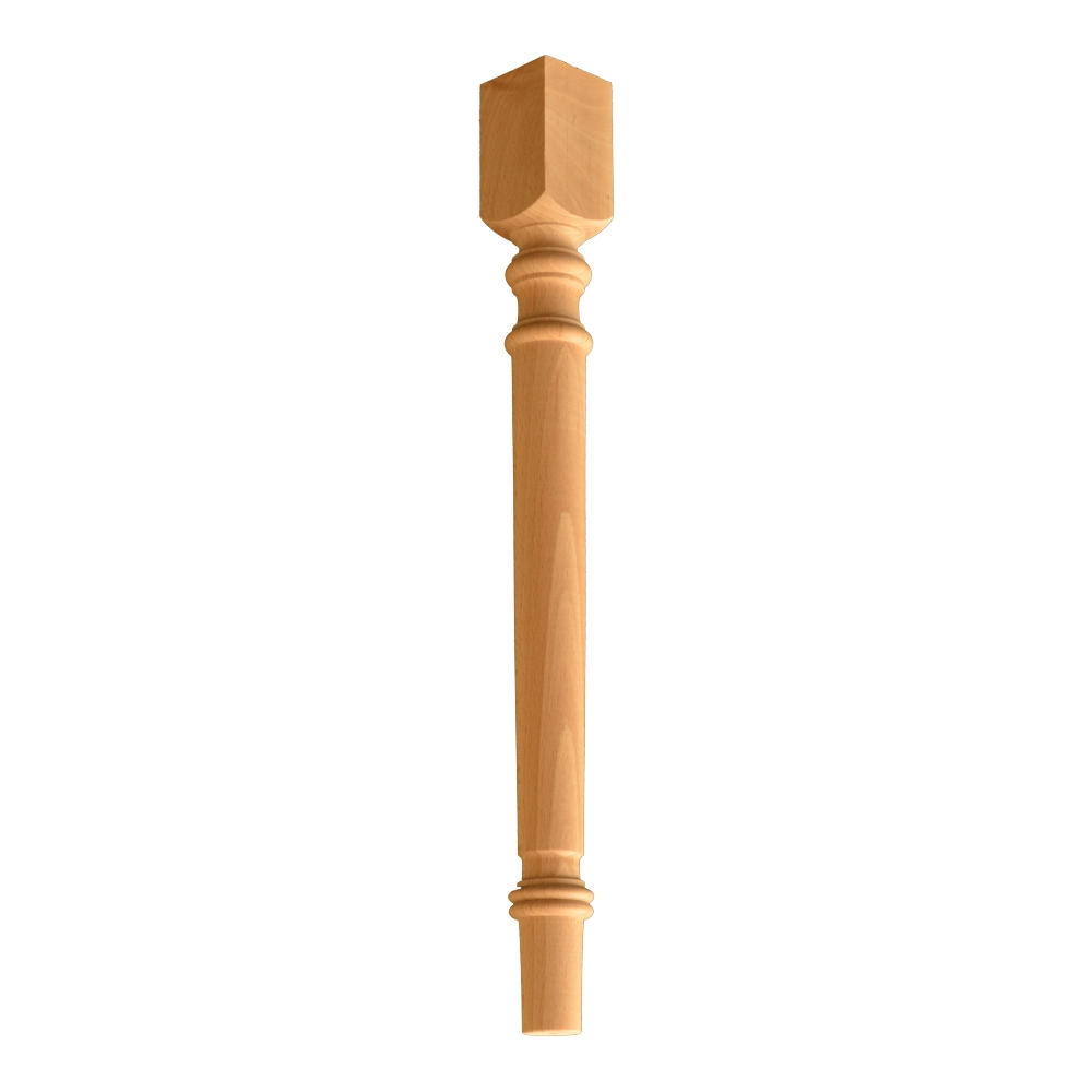 Stuhlbein in Buche/Kiefer. Länge Holz Stuhlbein Buche Länge 450 mm, 45 x 45 mm HB104-200-BUC-45-450 Bild1