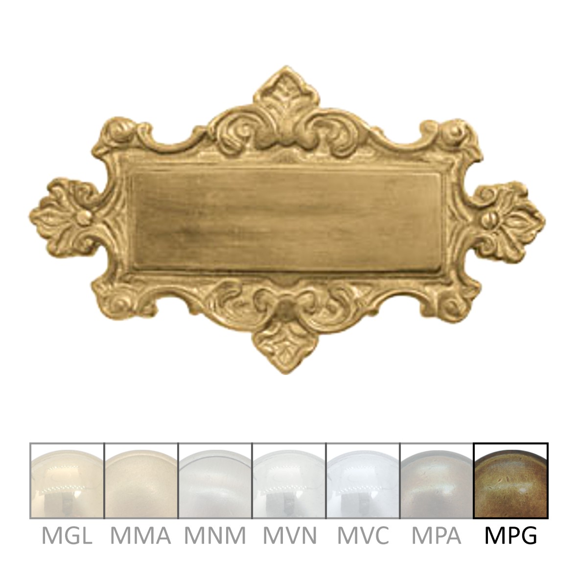 Namensschild Messing MPG 175x105mm Serie NS002 Bild1