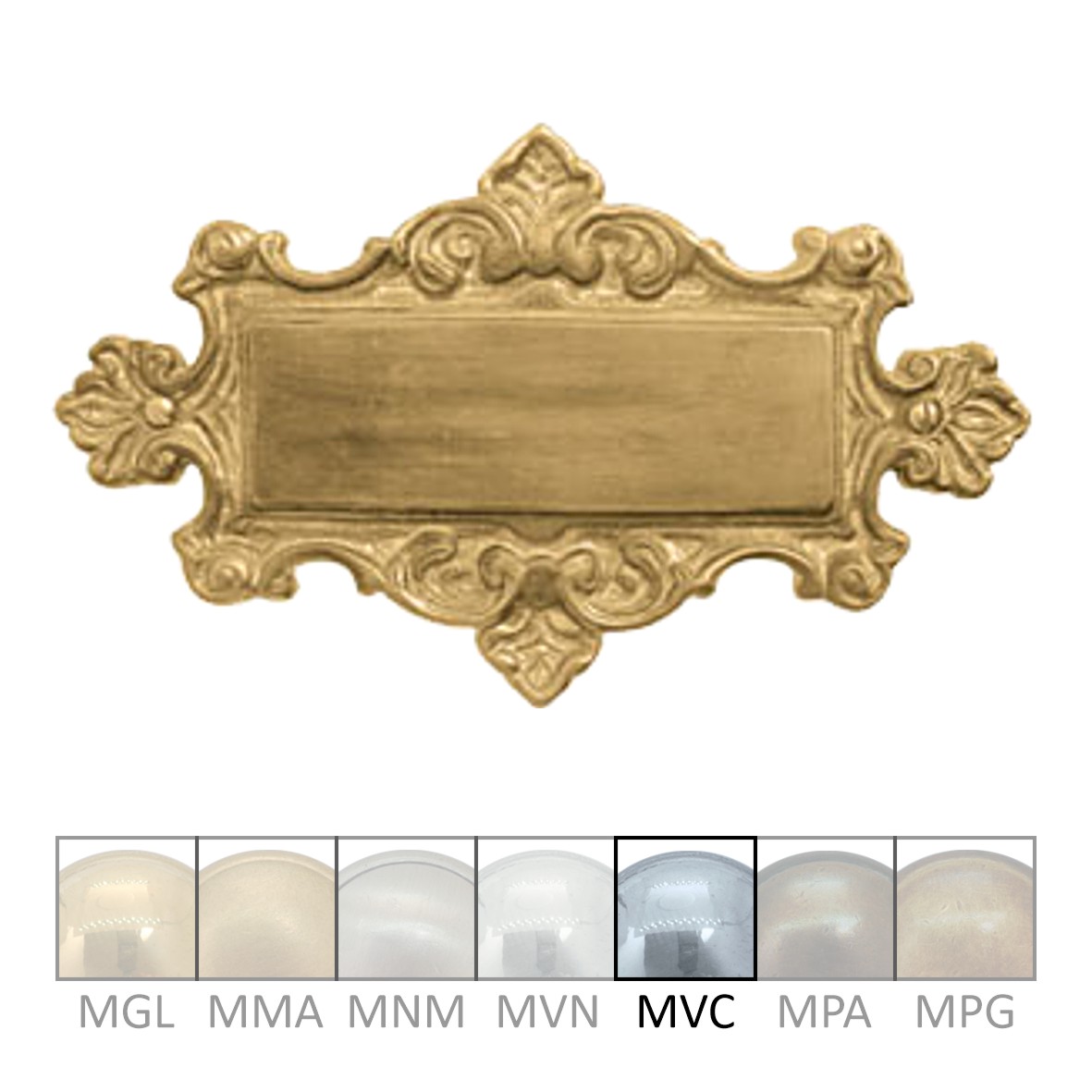 Namensschild Messing MVC 175x105mm Serie NS002 Bild1