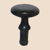 Möbelknopf aus schwarzem Büffelhorn D14mm Serie KN001 Bild1