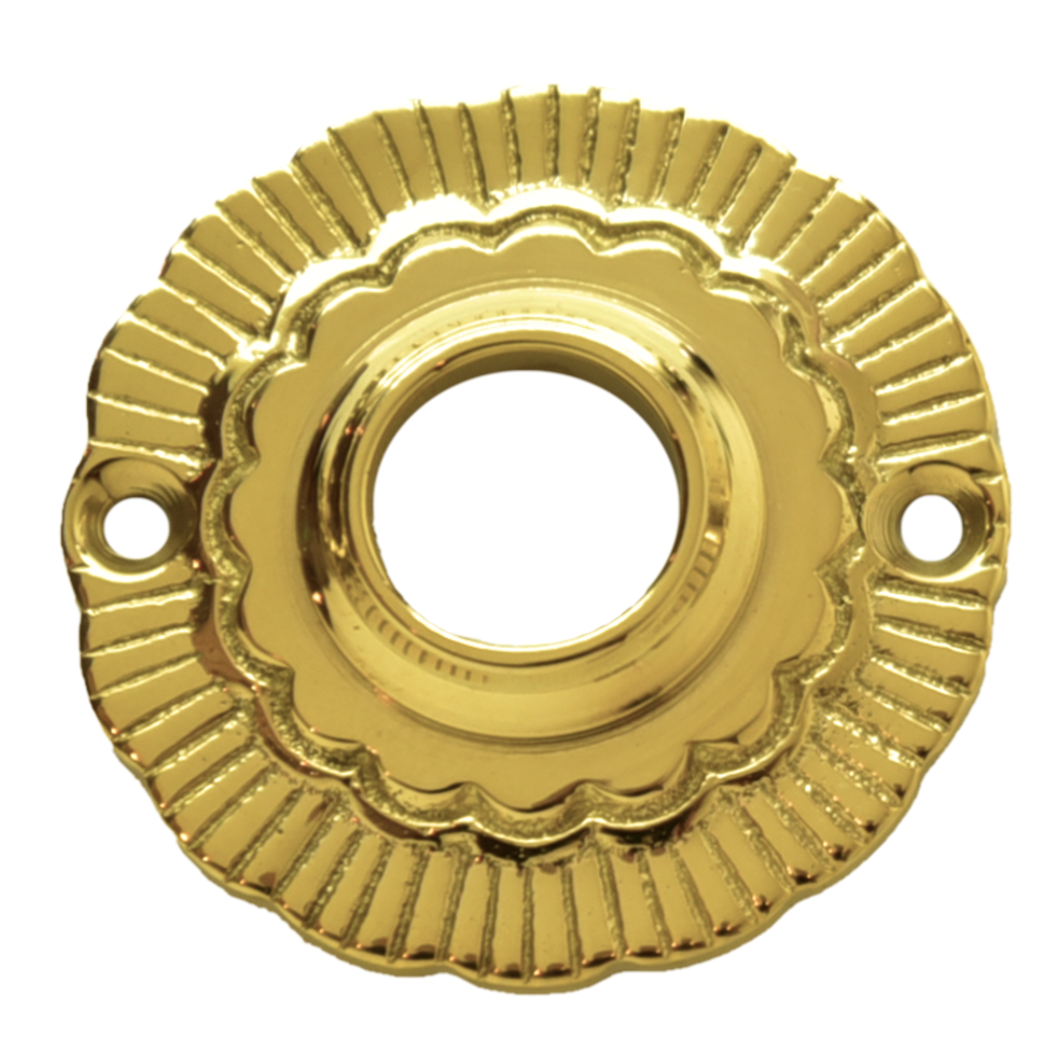 Drückerrosette Messing glänzend D