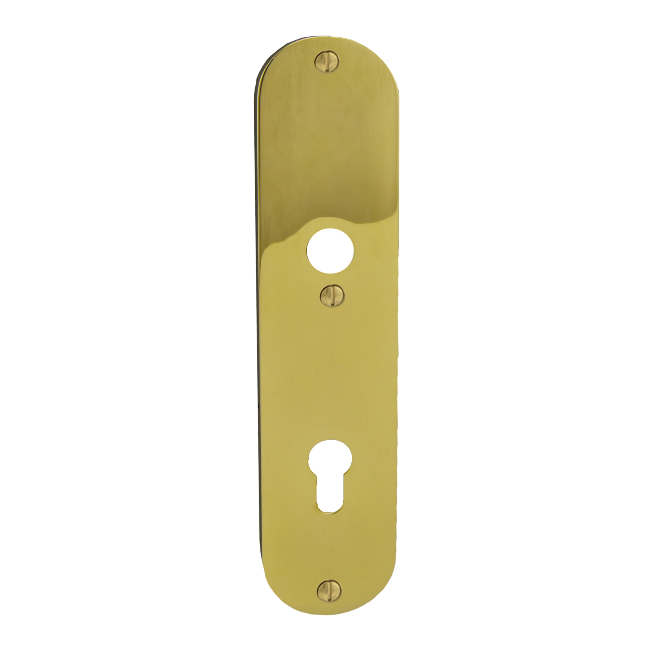 Sicherheitstürschild Innen Dist.92 mm PZ,Messing glänzend L x B x T
