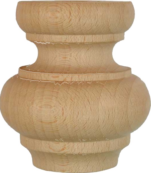 Möbelfuß in Buche 70 x 65mm Serie HF017 Bild1