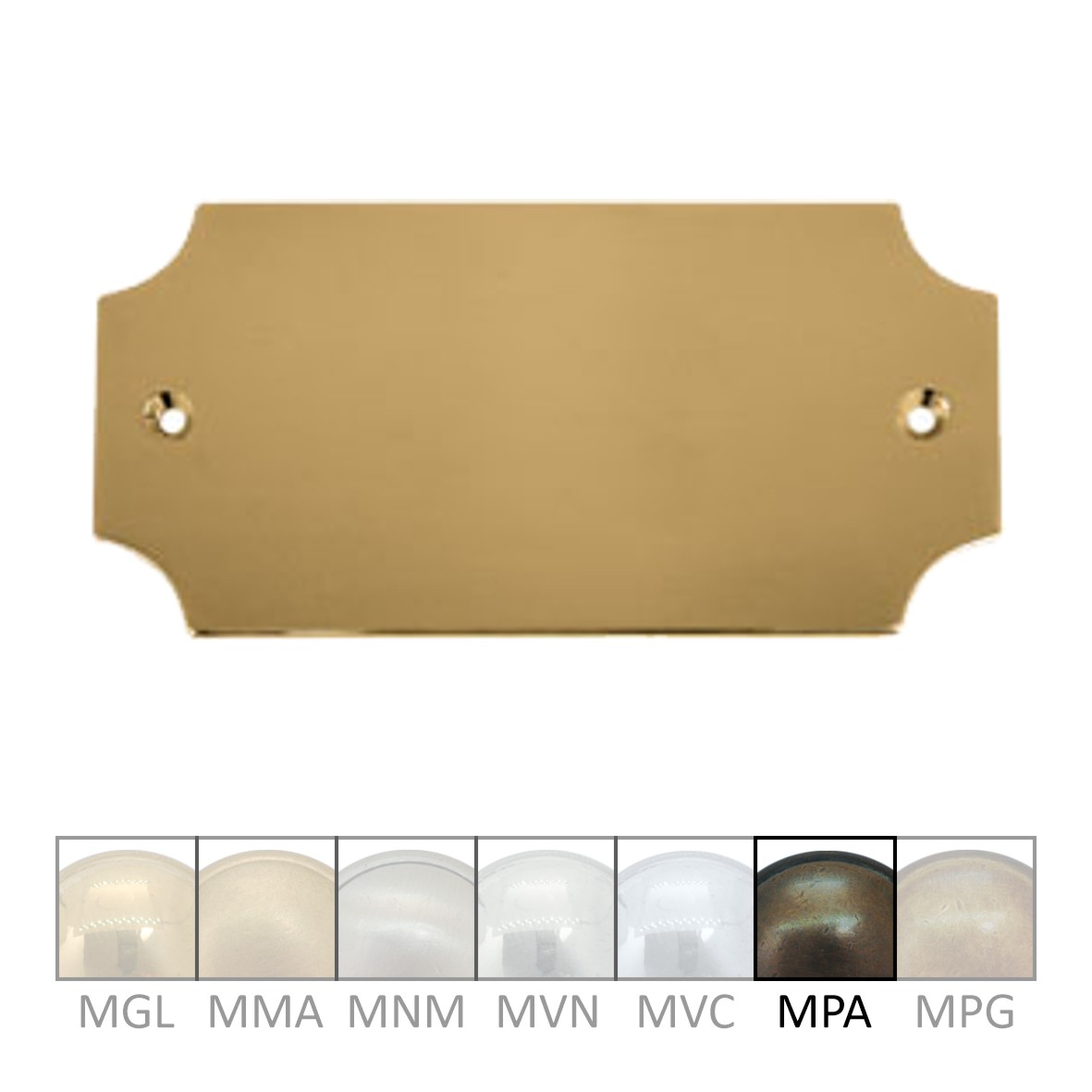 Namensschild Messing MPA 100x45mm Serie NS006 Bild1