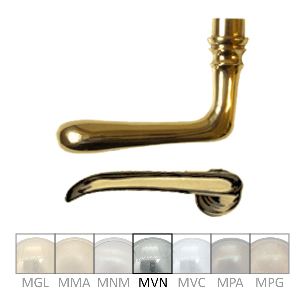 Türgriff aus Messing vernickelt poliert 100 mm, DIN Links der Serie TD111 Bild1 Türgriff 100 mm TD111-144B-MVN-100-60-8-L Bild1
