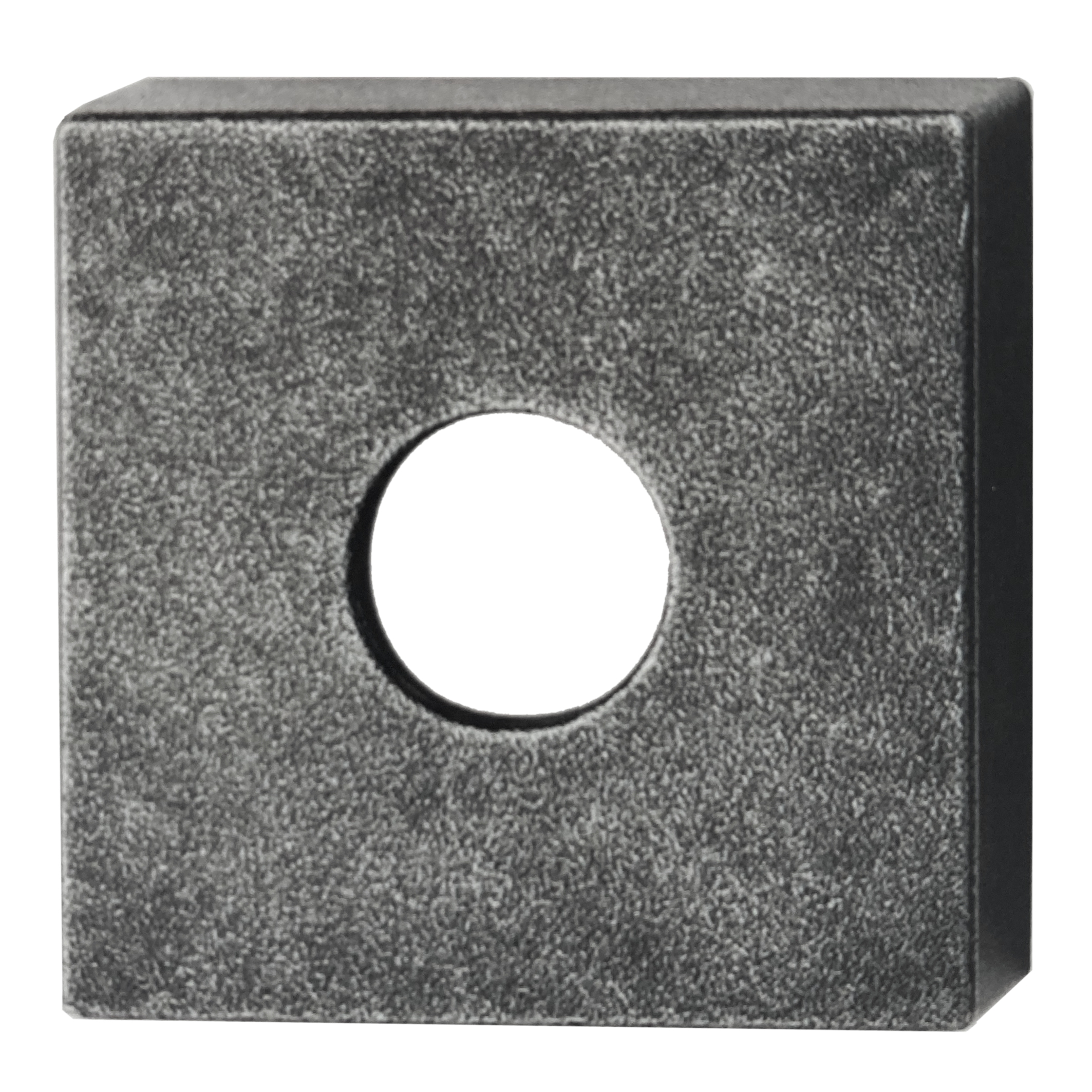 Bauhaus - Stil - Sicherheitstürdrückerrosette Außen Eisen schwarz passiviert Serie TR505 Bild1