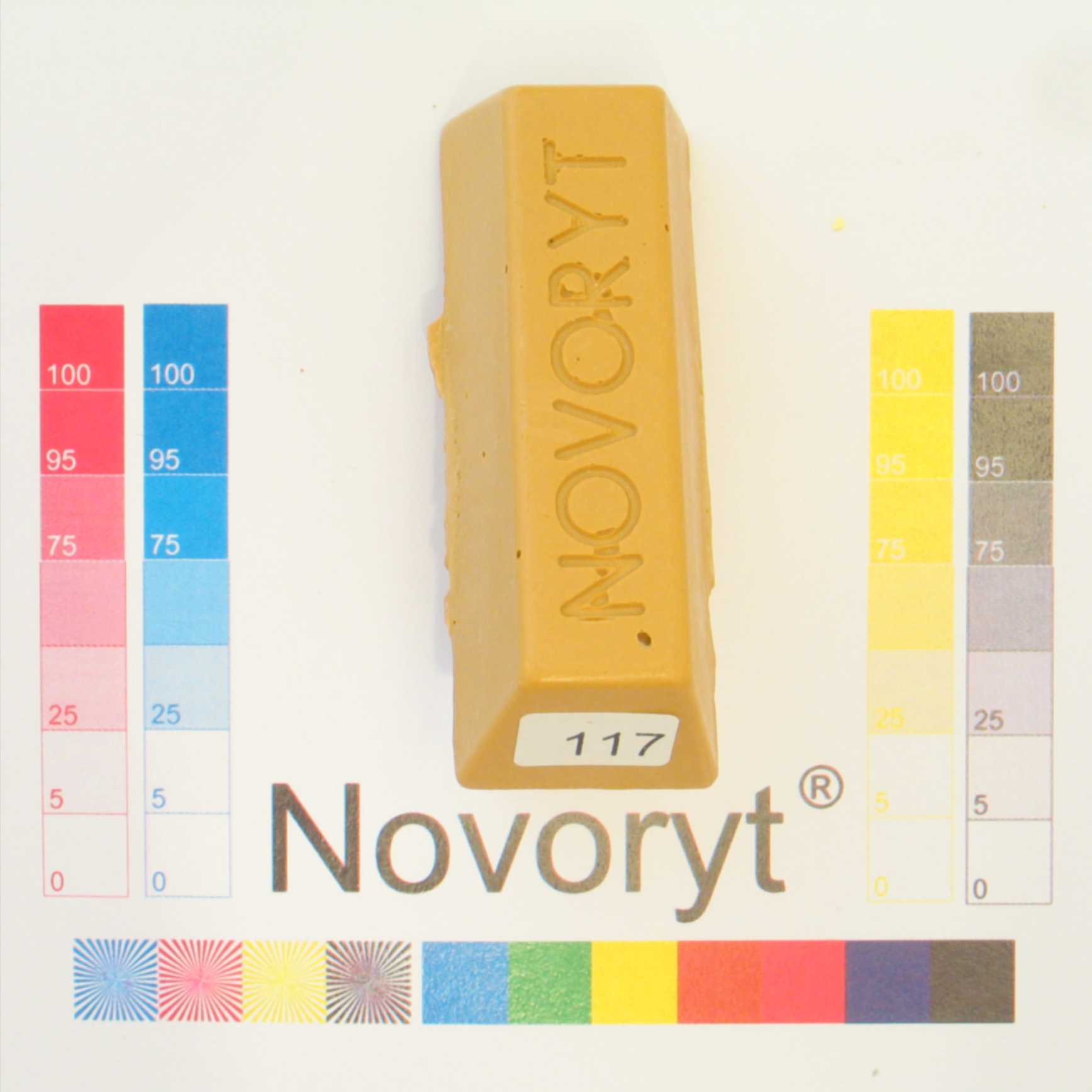 NOVORYT® Schmelzkitt - Farbe 117 Buche mitte 1 Stange Serie HW003 Bild1