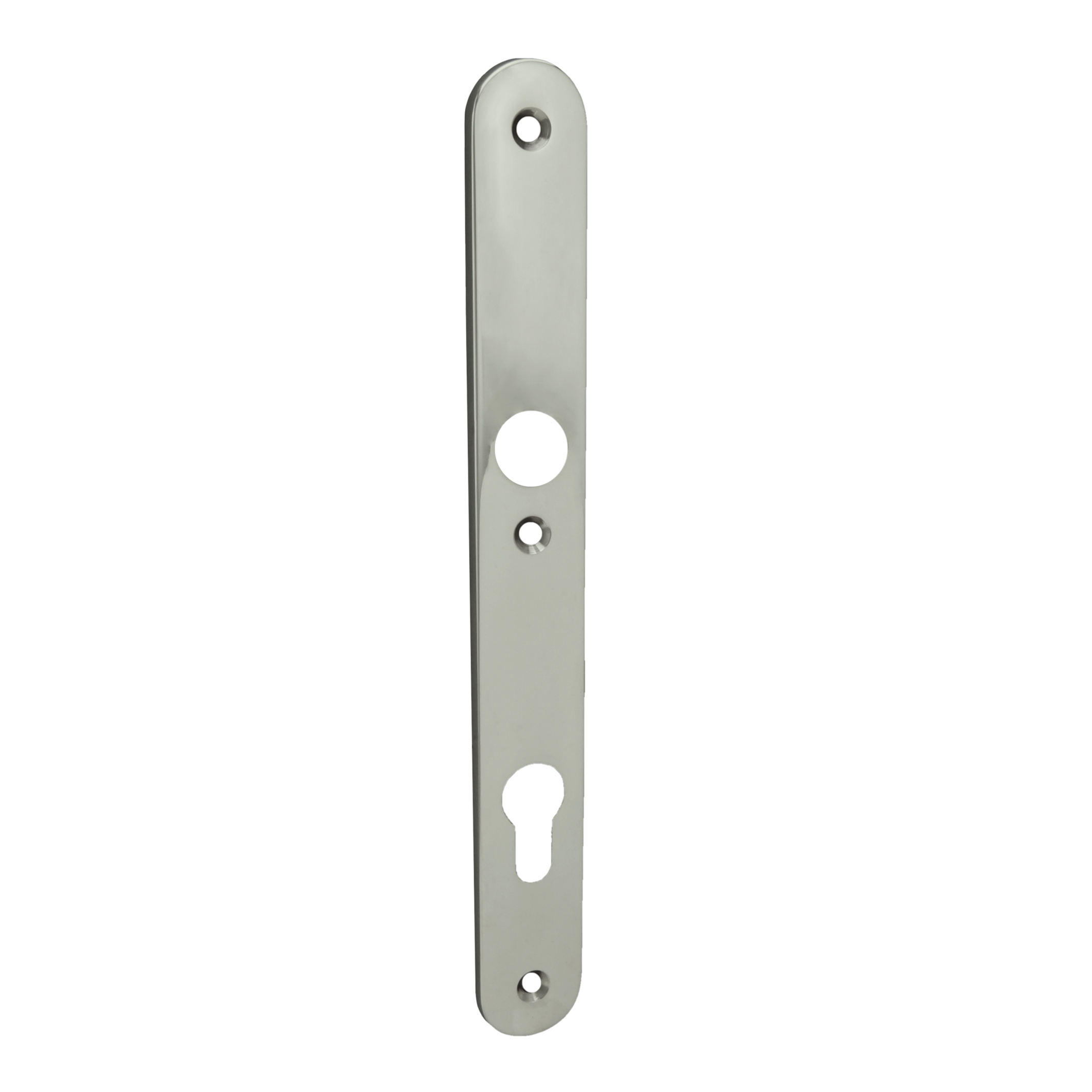 Sicherheitstürschild Innen, Dist. 92 mm PZ, Messing vernickelt  MNM, 255 x 30 x 5 mm der Serie TS095 Bild1