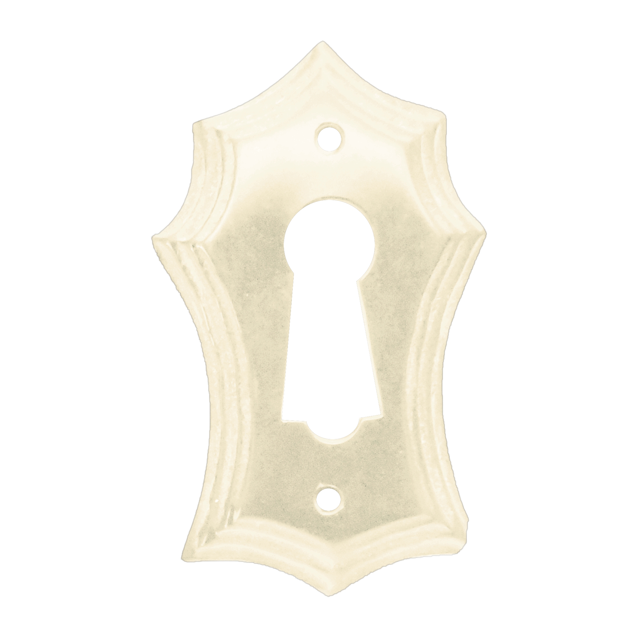 Klassizismus Möbelschild Bein - 30x47mm mit Schlüsselloch Serie KL034 Bild1