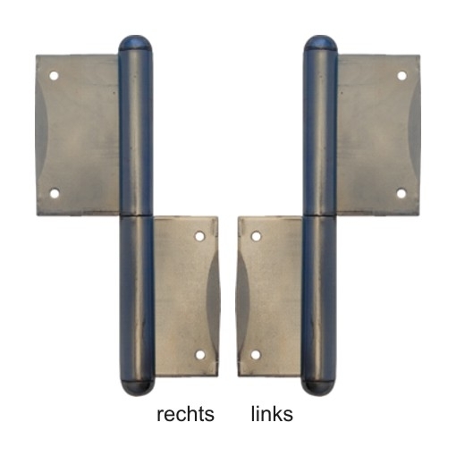 Möbelfitschband fester Stift 80mm rechts - Eisen verzinkt Serie MB101 Bild1