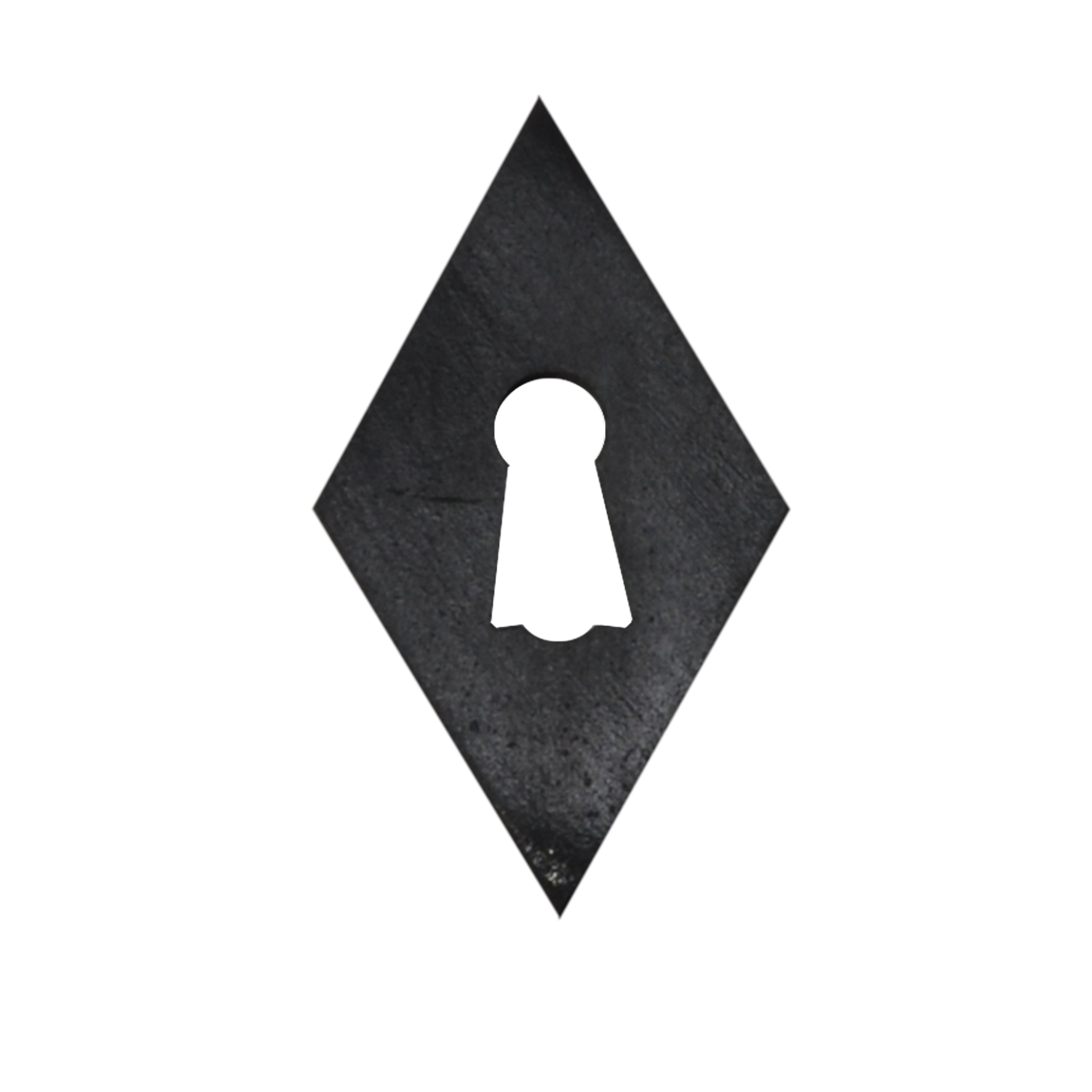 Möbelschild Horn schwarz - 35x50mm mit Schlüsselloch Serie KL032 Bild1