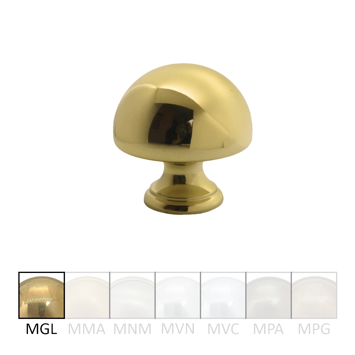 Möbelknopf in Messing glänzend mit Schutzlack, D Möbelknopf in Messing glänzend mit Schutzlack, D