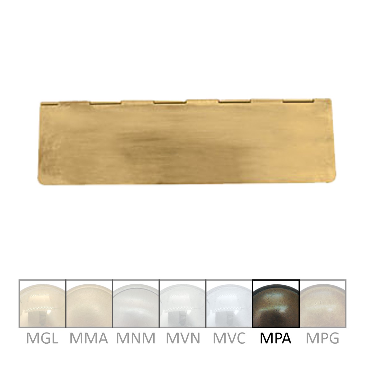 Briefklappe Messing MPA 280 x 80mm Serie BK013 Bild1