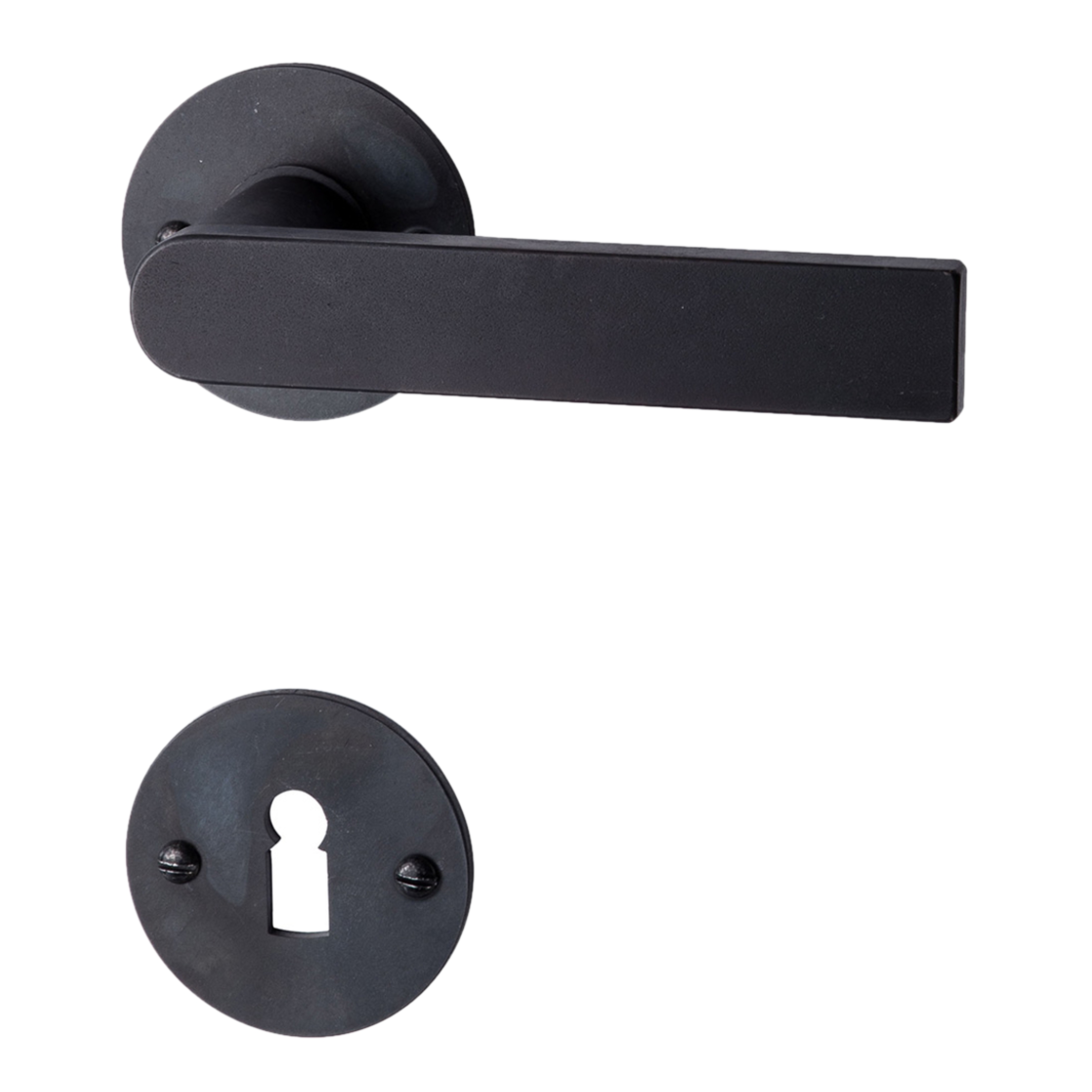 Rosettengarnitur in Eisen Schwarz gebrannt & gewachst BB mit TD082 Serie TG543 Bild1