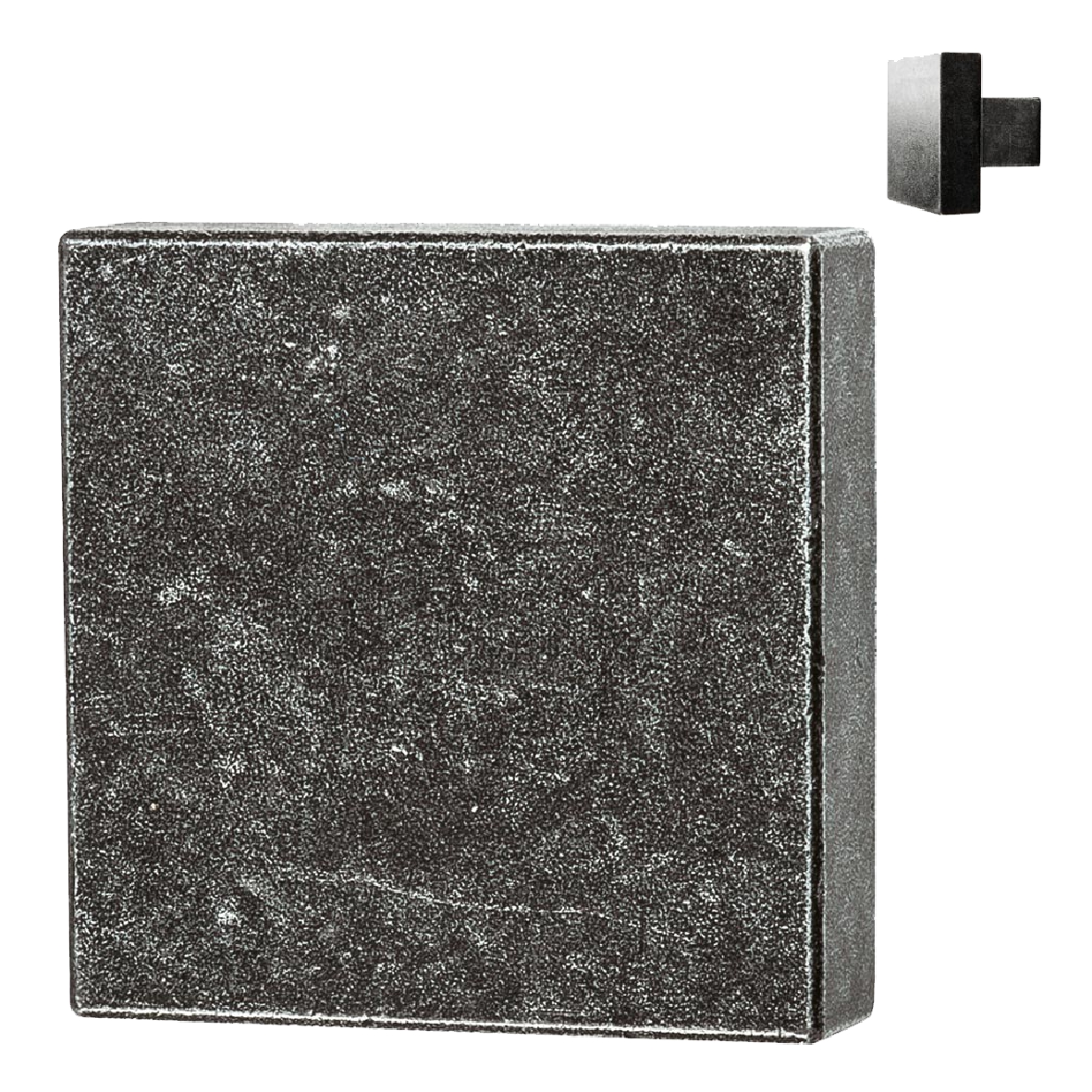 Haustürknauf eckig Eisen EVS 52x52mm Serie TK133 Bild1
