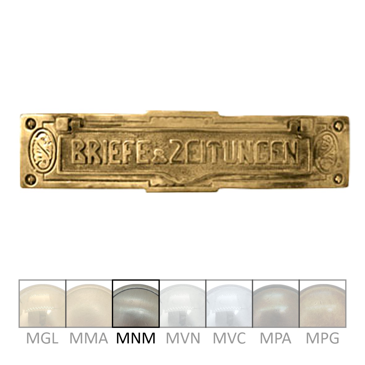 Briefklappe Messing MNM 228 x 66mm Serie BK004 Bild1
