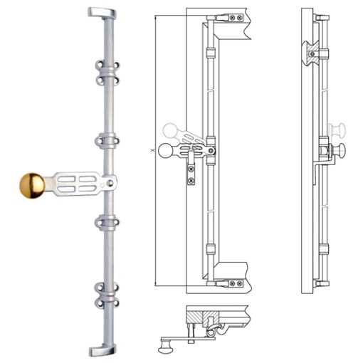 HOLSTEINER Fensterdrehstange Serie FD011 Bild1