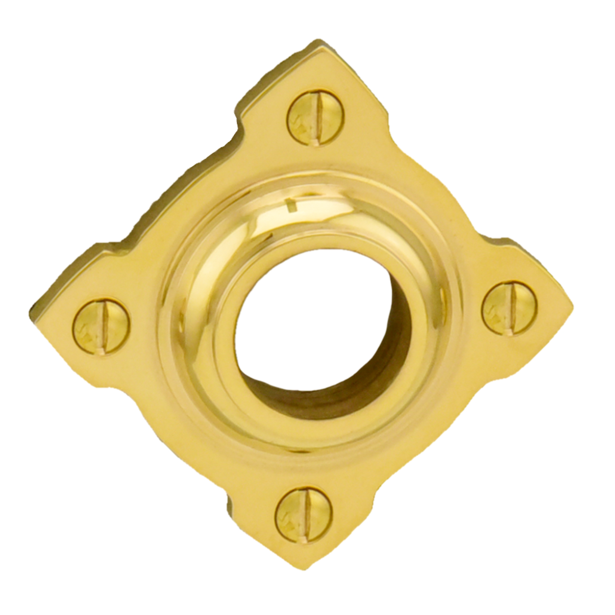 Türdrückerrosette (TD) Messing glänzend 55x55 mm Serie TR036 Bild1