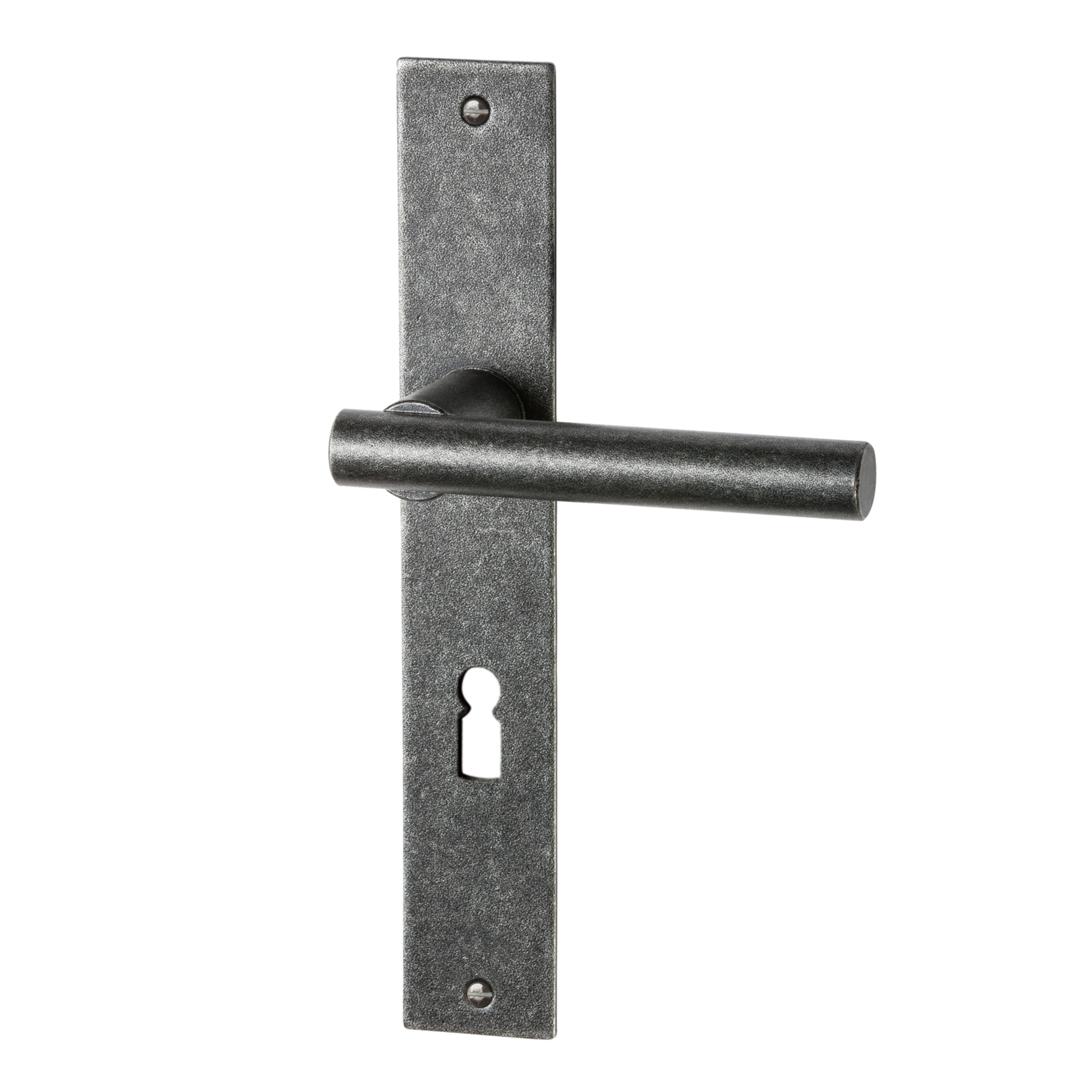 Zimmertürgarnitur in Schmiedeeisen schwarz passiviert BB 72 mit TD051 Serie TG505 Bild1