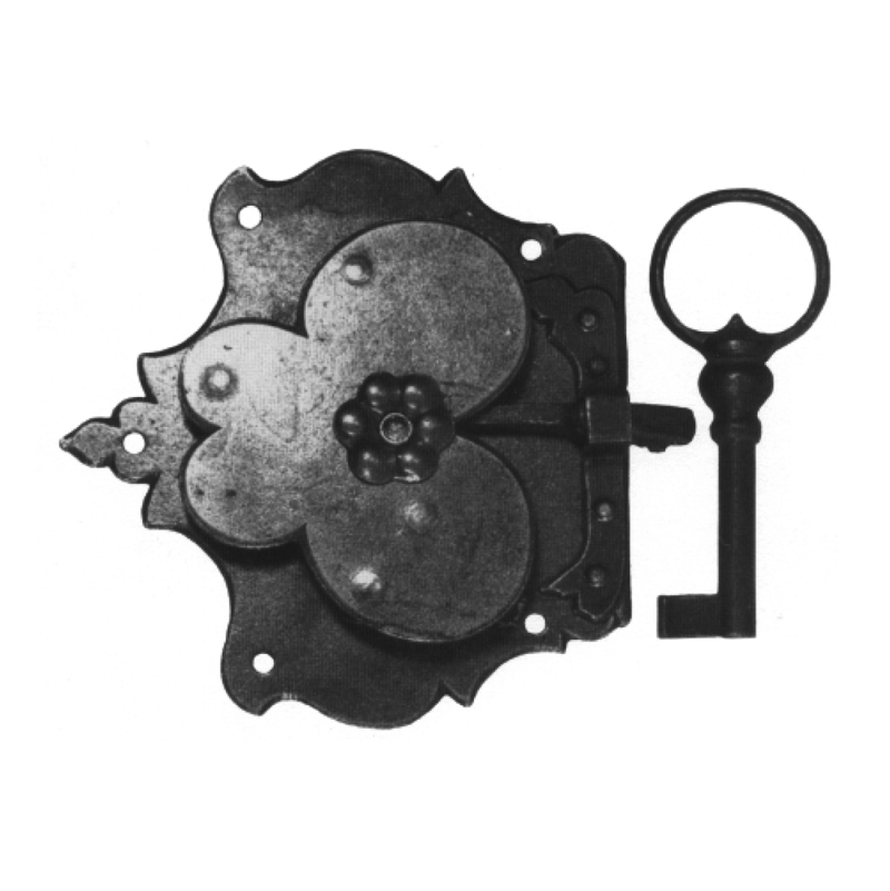 Aufschraubschloss aus Eisen, D 40mm links, Serie AS102 Bild1