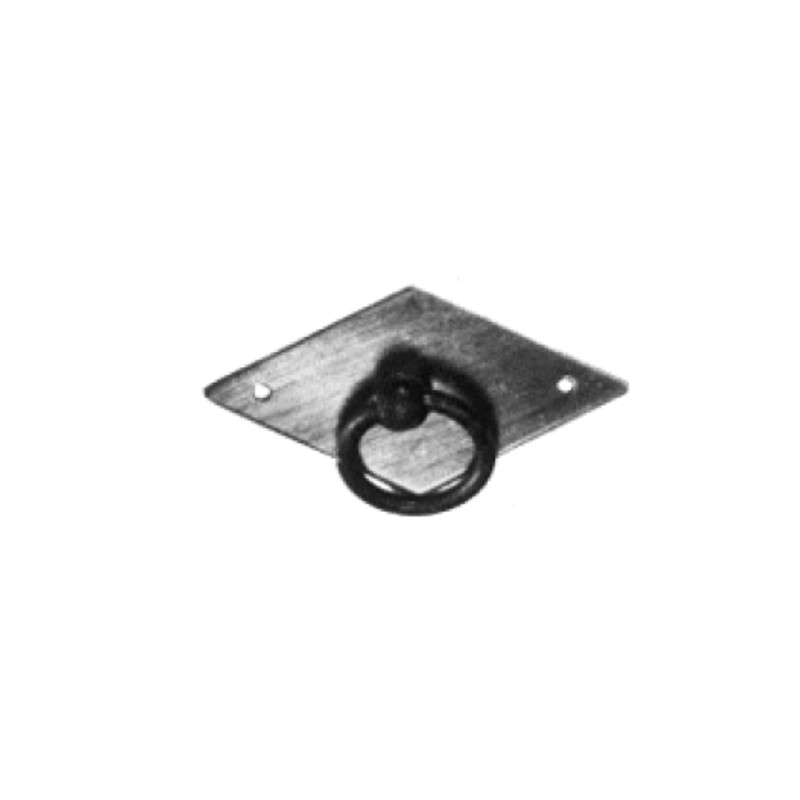 Klassizismus Möbelschild - Eisen rostig - 42x25mm mit Griff Serie KL104 Bild1