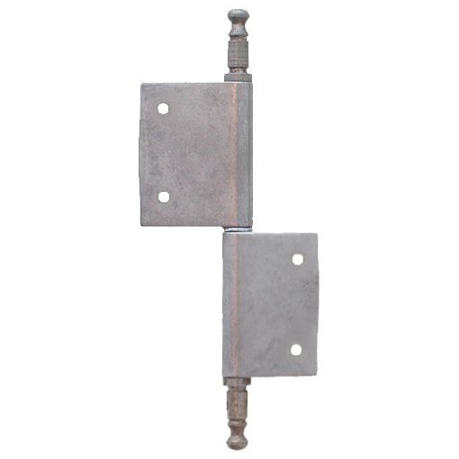 Möbelfitschenband Zierkopf 80mm links - Eisen blank Serie MB100 Bild1