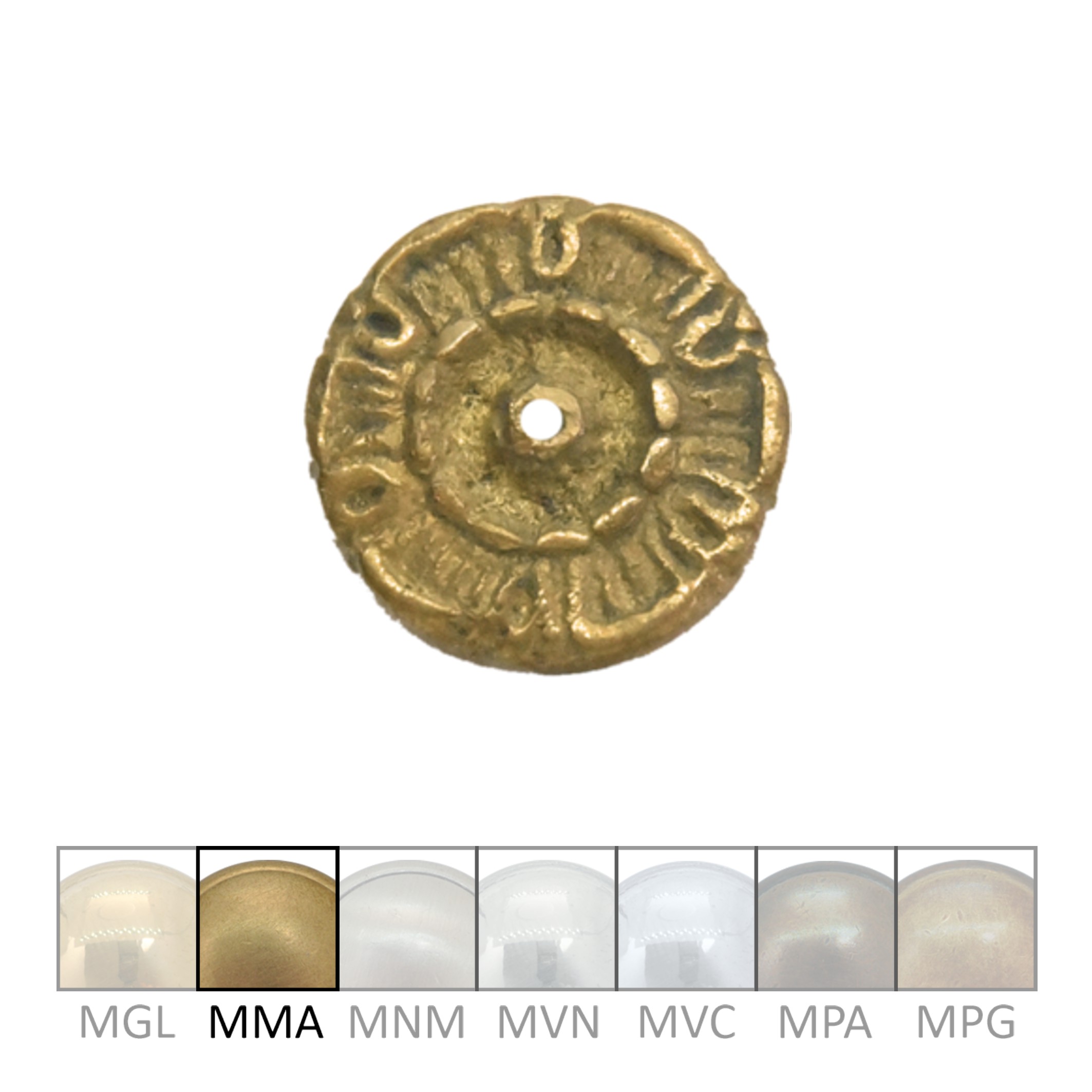 Klassizismus Rosette Messing MMA D22mm Serie kl143 Bild1