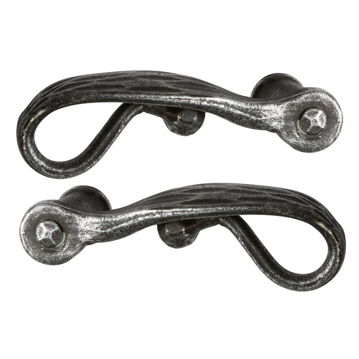 Türgriff in Eisen mit versch. Oberflächen erhältlich. Grifflänge Türgriff Eisen schwarz passiviert 130mm Paar Serie TD077 Bild1