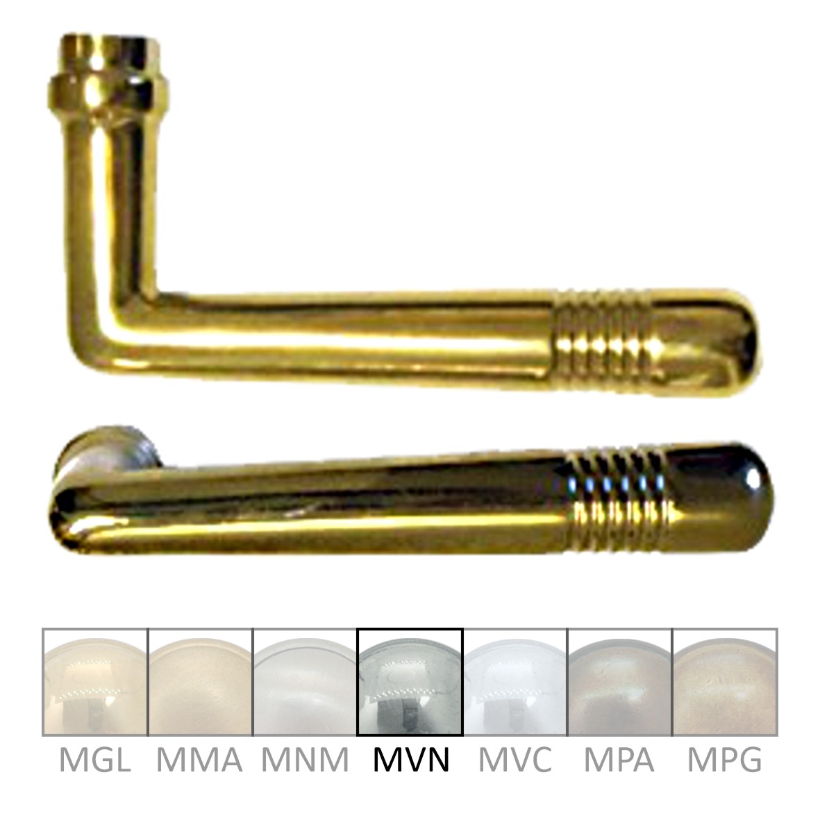 Türgriff aus Messing vernickelt 110mm DIN Rechts Serie TD017 Bild1