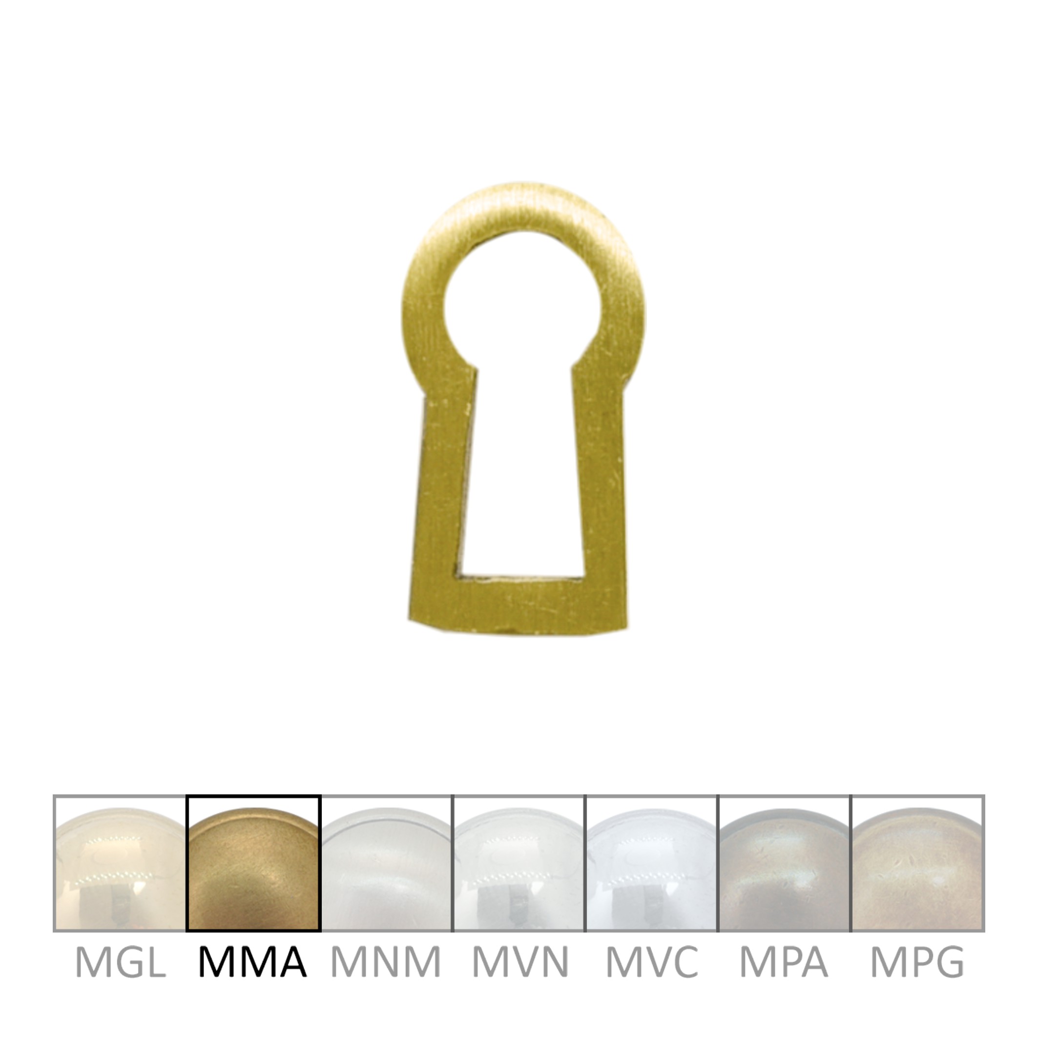 Moderne Schlüsselbuchse gegossen - Messing 16mm Serie MO001 Bild1