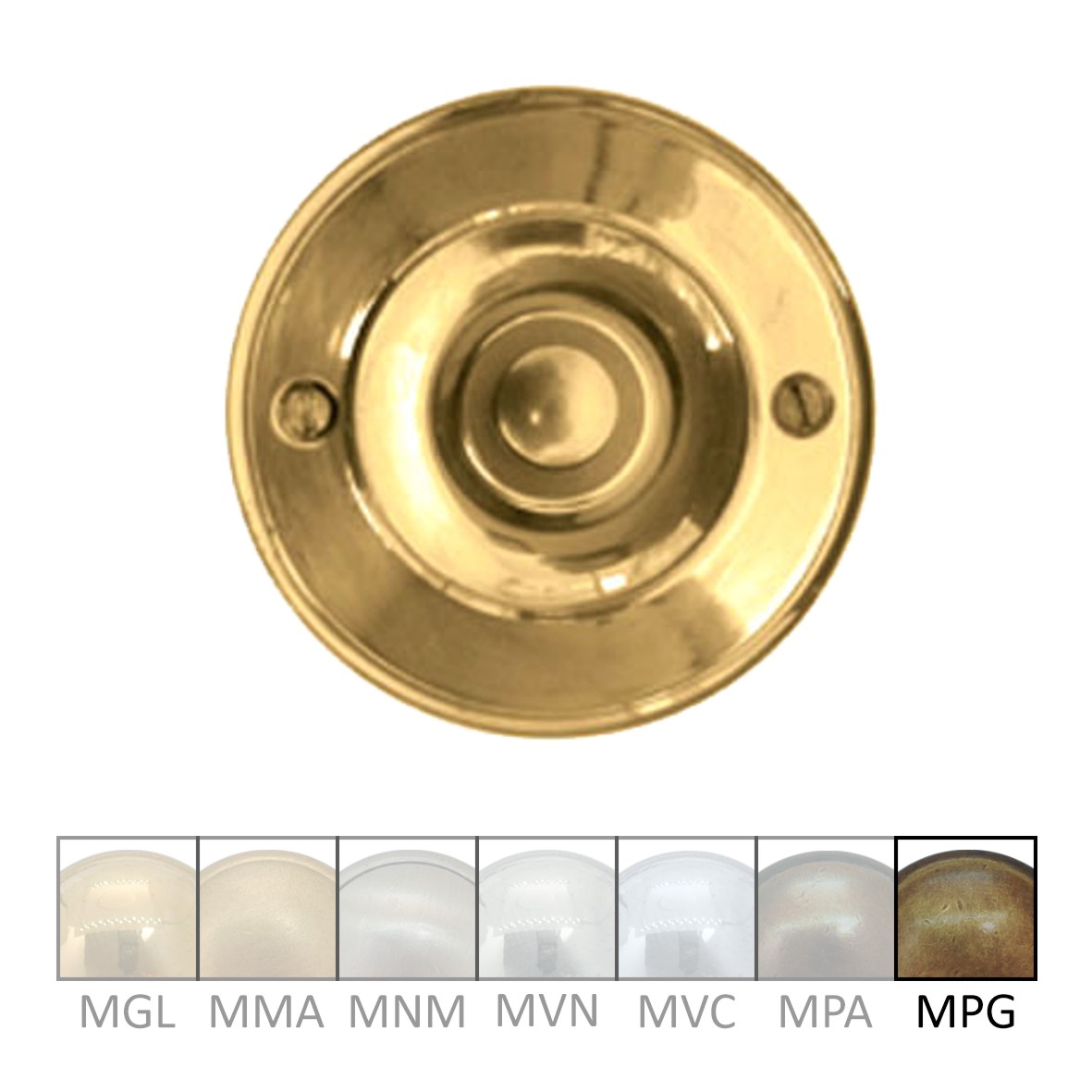 Klingelrosette Messing MPG D